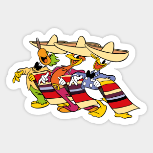 Panchito, Zé carioca and Donald Sticker